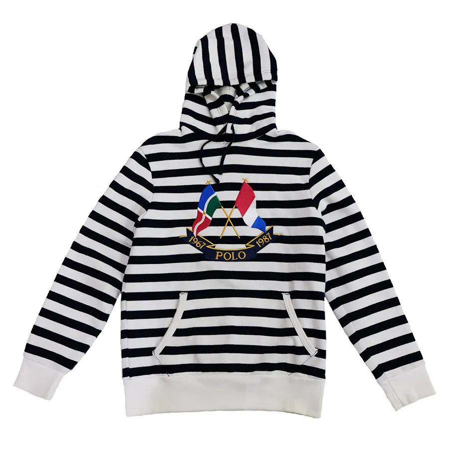 POLO RALPH LAUREN CROSS FLAGS HOODIE SWEATSHIRT