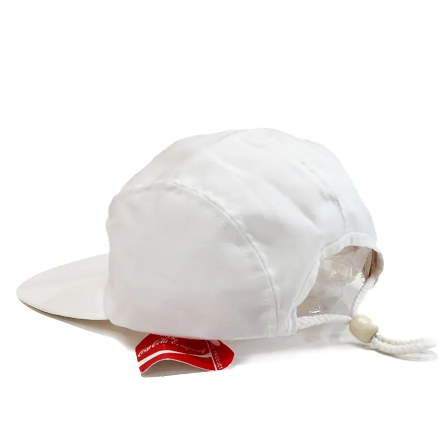 VINTAGE COCA COLA APPAREL OFFICIAL LONG BILL 5 PANEL HAT WHITE