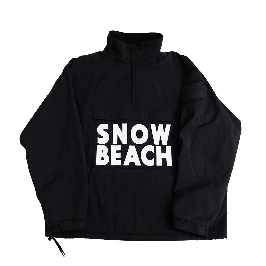POLO RALPH LAUREN SNOW BEACH PULL OVER JACEKT BLACK WHITE SIZE L