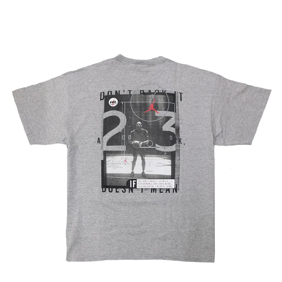 VINTAGE NIKE JORDAN T-SHIRT MJ IF YOU DON'T BACK IT UP GREY MADE IN USA