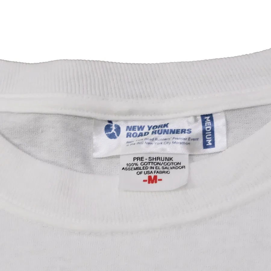 VINTAGE 2005 THE ING NEW YORK CITY MARATHON LONG SLEEVE T-SHIRT WHITE