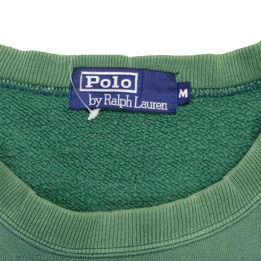 POLO RALPH LAUREN SPELL OUT LOGO SWEATER GREEN