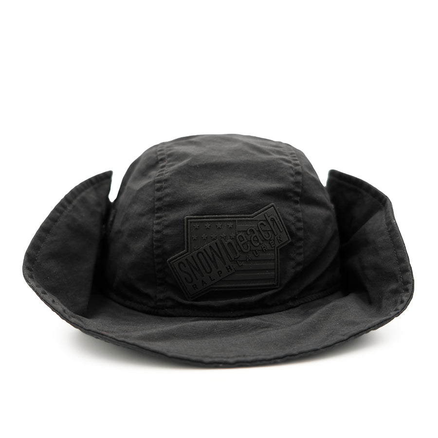 POLO RALPH LAUREN SNOW BEACH GATOR BUCKET BOONIE HAT BLACK WHITE