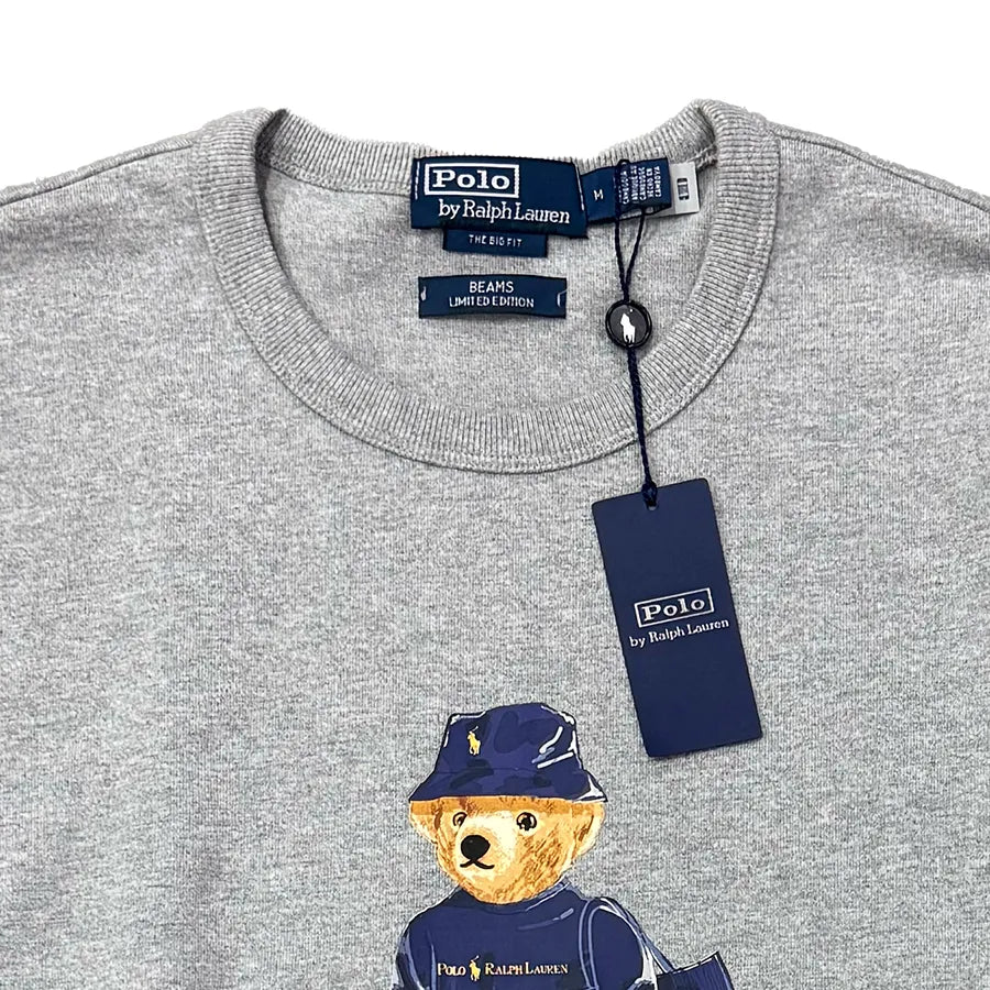 VINTAGE DEADSTOCK RALPH LAUREN POLO BEAR BEAMS T-SHIRT GRAY