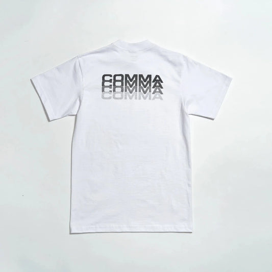 COMMA "FAT STACKS" T-SHIRT WHITE