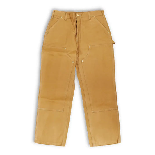 CARHARTT LOOSE FIT FIRM DUCK DOUBLE-FRONT UTILITY WORK PANTS BEIGE