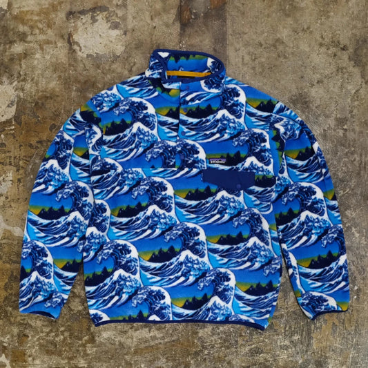 PATAGONIA SYNCHILLA SNAP-T FITZ FLEECE JACKET HOKUSAI WAVE BLUE