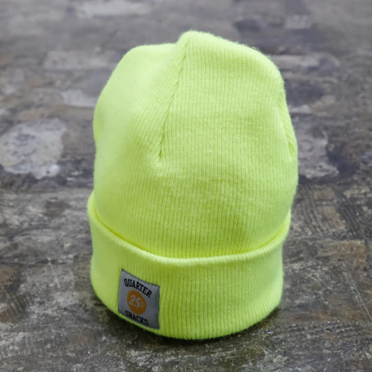 QUARTER SNACKS 25¢ WATCH HAT NEON YELLOW