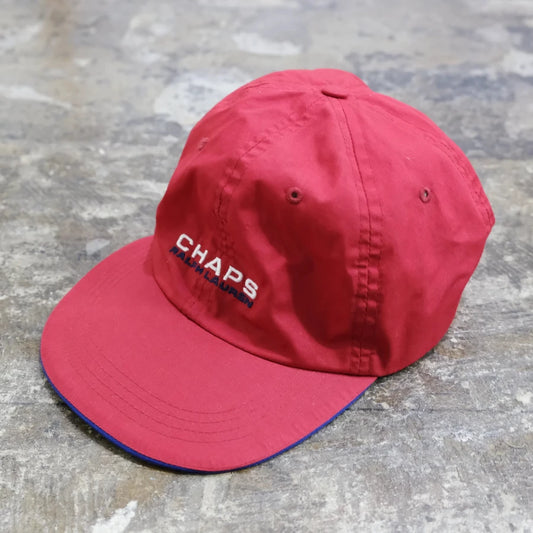 CHAPS RALPH LAUREN 6 PANEL HAT RED