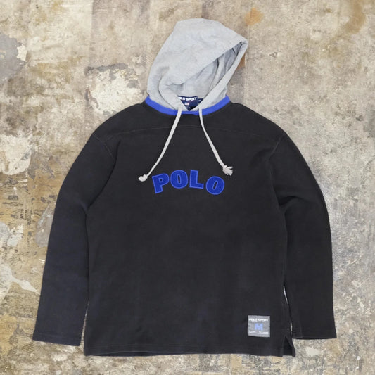 POLO SPORT RALPH LAUREN WAFFLE HOODY BLACK