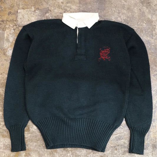 POLO RALPH LAUREN RUGBY KNIT SWEATER GREEN