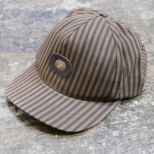 SUPREME STRIPE 5 PANEL HAT BROWN