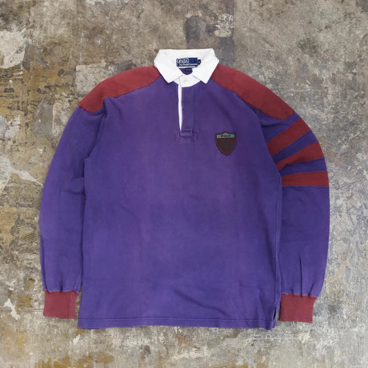 POLO RALPH LAUREN RUGBY SHIRT PURPLE