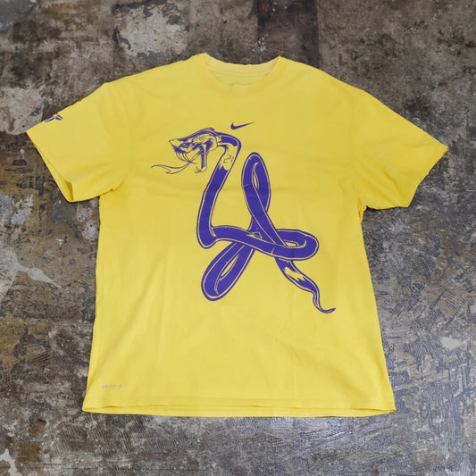 NIKE KOBE MANBA LA DRI-FIT T-SHIRT YELLOW / PURPLE