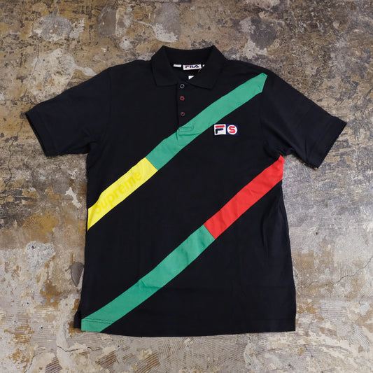 SUPREME X FILA SHIRT BLACK