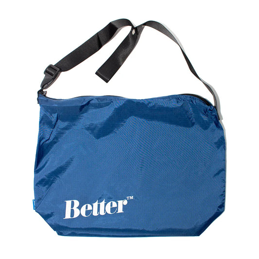 BETTER™ GIFT SHOP - "REFLECTIVE LOGO" BLUE NYLON SIDEBAG