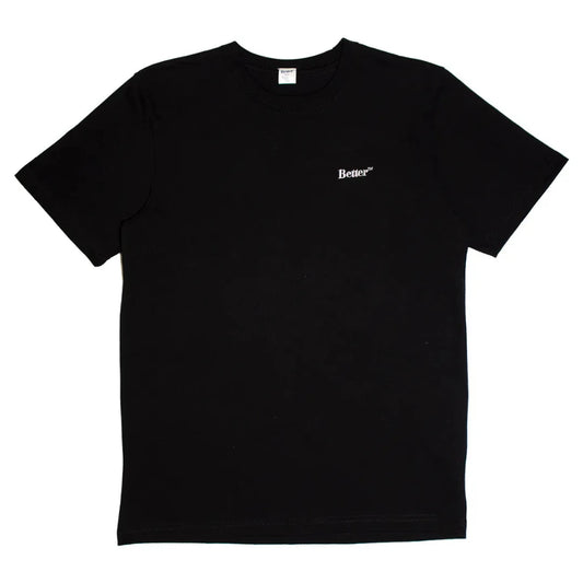 BETTER™ GIFT SHOP - EMBROIDERED "STANDARD LOGO" BLACK S/S T-SHIRT