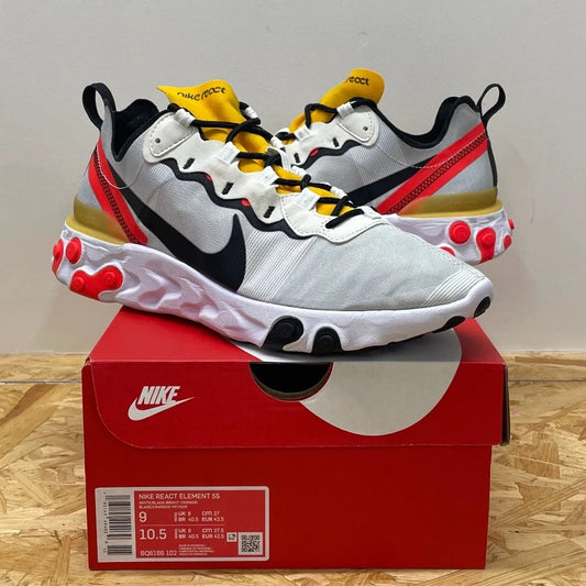 NIKE REACT ELEMENT 55 "WHITE BLACK CRIMSON GOLD" (20240227005)