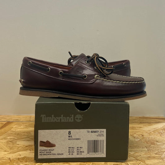 CLASSIC BOAT SHOES MEDIUM BROWN FULL GRAIN (20240207018)