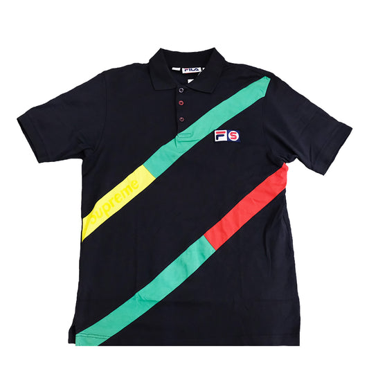 SUPREME X FILA SHIRT BLACK
