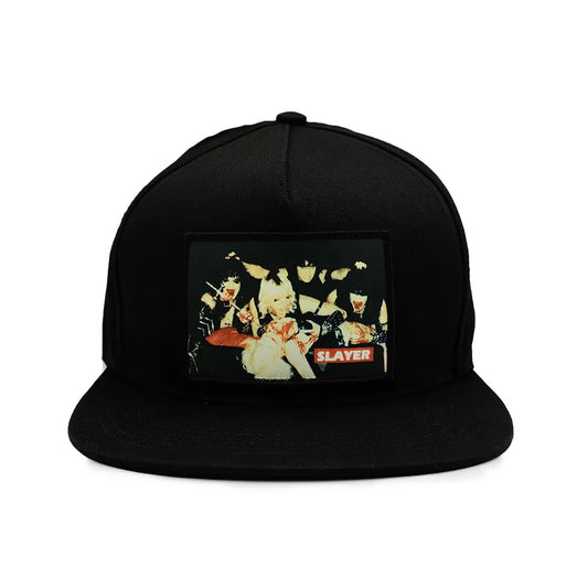 VINTAGE SUPREME SLAYER SNAPBACK HAT BLACK